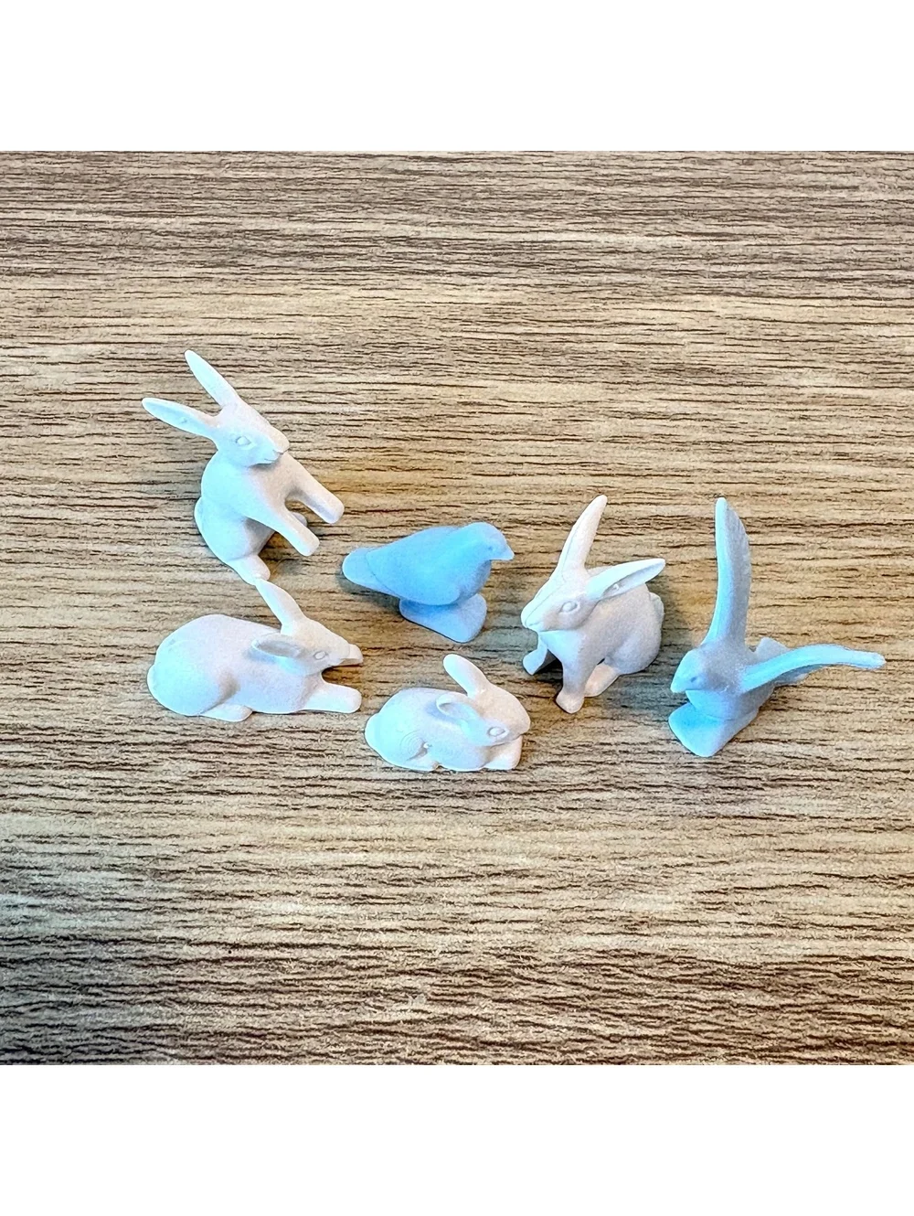 Playmobil 6 Pc Miniature Rabbit and Bird Figurines